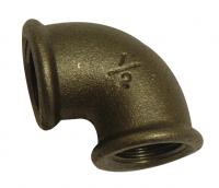 Black Malleable Iron 90 Degree Elbow Female (F x F) - 2in BSP